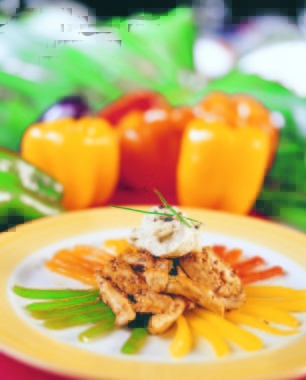 Pollo Roti con Pimientos Asados