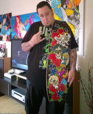 peinture sur skate