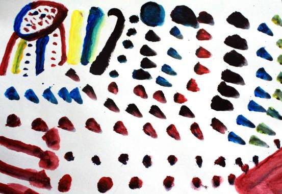 Travail en art plastiques avec un patient atteint de la maladie d'Alzheimer