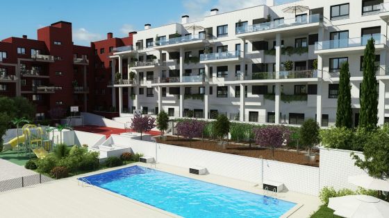 146 viviendas en getafe. Vista interior