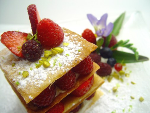 Mille feuille aux Fruits Rouges & Citron Vert