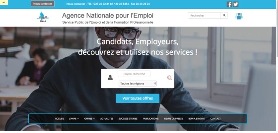 Site de l'ANPE du Mali (En cours de déploiement)