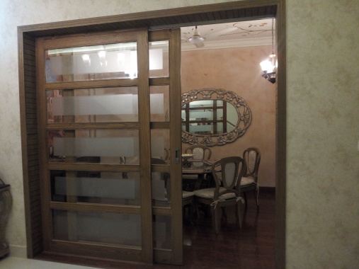 Door designed for a dinning room.