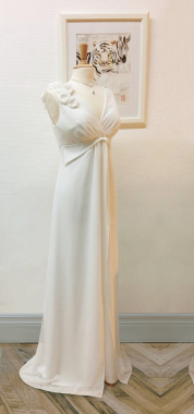 Robe de mariée 100% fait main couleur écrue en T38