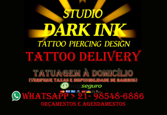 TATUAGEM À DOMICÍLIO - ZAP: 21 - 98548-6886 (VERIFIQUE TAXAS E BAIRROS DISPONÍVEIS)