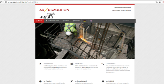 Site vitrine - Démolition