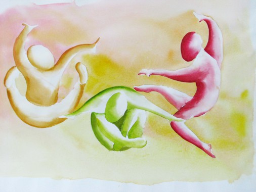 La Joie. Aquarelle 50x70