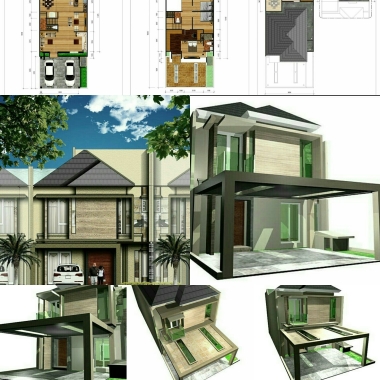 Mr.  Rafley Palandeng, Project : Rumah Tinggal, Luas Tanah 115 m2, Luas Bangunan250 m2. Lokasi : De Rio Latinos,  BSD,  Tangerang. 