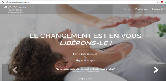 Site vitrine - Pratique du Reiki