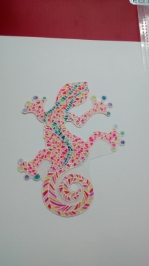 Gekko façon Gaudi, plastique fou