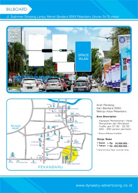 Billboard 5x10 meter Jl Sudirman Bandara SSKII Pekanbaru