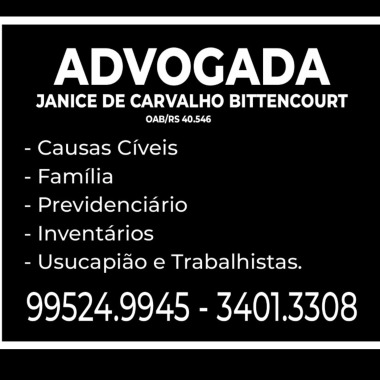 Profissional: Janice Carvalho Bittencourt
