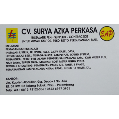 Instalasi Listrik/Cctv,Cv Surya Azka Perkasa